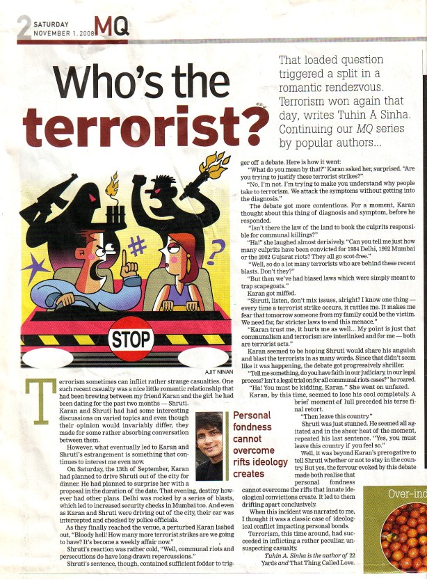 MQ, TOI Supplement, 1st November, 2008